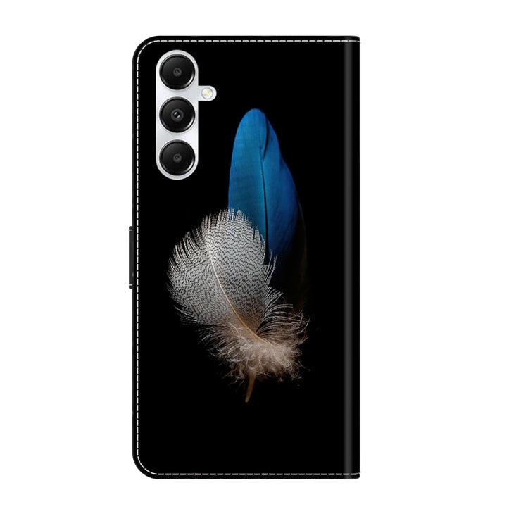 For Samsung Galaxy A05s Crystal 3D Shockproof Protective Leather Phone Case in black, showcasing its sleek design and card slot feature.